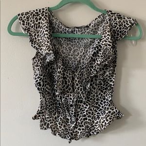 Leopard print crop top